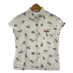 FILA GOLF フィラゴルフ 総柄半袖シャツ sizeM/ホワイト