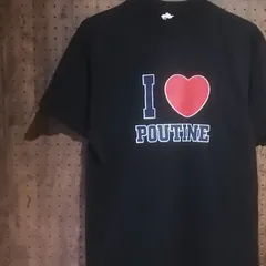 ALSTYLE アルスタイル　「I♡POUTINE」プリントTシャツ　サイズＭのサムネイル