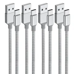 usb c ケーブル1m+1m+2m+2m 4本タイプc ケーブル Type C 3A急速充電 QC3.0対応 急速充電 PD対応 ナイロン編み 断線防止iPhone 16/15 Samsung/Note/Huawei Sony Xperia Ninten…