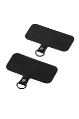 [エレコム] スマホ ストラップ ストラップホルダー 1口タイプ 2枚入り 耐久力UP 耐荷重5kg ファブリック 黒 ブラック P-STHD1BKNのサムネイル