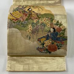 振袖 身丈166.5cm 裄丈64cm M 袷 ぼかし柄 深緑 正絹 美品 名品