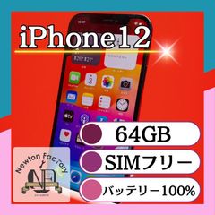Apple iPhone12 64GB SIMフリー バッテリー100%　管理番号108