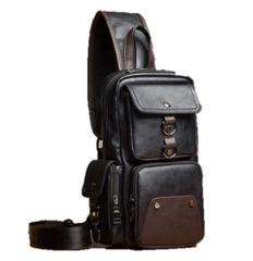 ボディバッグ ハンドメイド 本革レザー スリム 斜めがけ ブラックY09 