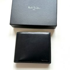 【美品】Paul Smith　ポールスミス　名刺入れ　黒　マルチストライプ ポールスミス Paul Smith 名刺入れ サフィアノ MULTI STRIPE