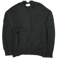 新品 stein シュタイン 24SS 日本製 OVERSIZED RECONSTRUCTION SWEAT LS オーバーサイズリコンストラクションスウェット ST.839 M BLACK トレーナー 定価90,200円 裏毛 リメイク 再構築 トップス