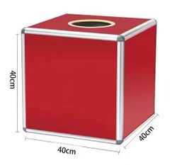 くじ引きボックス BIG 40cm  (全面赤) ビンゴゲームマシーン 抽選ボックス アンケート回収 箱 つかみ取り