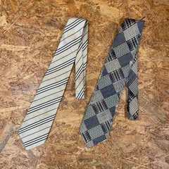 2本セット BURBERRY BLACK LABEL・EMPORIO ARMANI ネクタイ 日本製 イタリア製 B品 バーバリー エンポリオアルマーニ ヴィンテージ ビンテージ vintage USED ユーズド 古着 MADE IN ITALY JAPAN