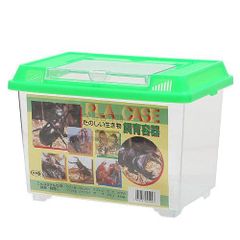 新品 カブトムシ 昆虫 虫かご プラケース クワガタ 緑（２２５×１５０×１６５ｍｍ） 小 飼育容器
