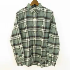 #anc ジェイクルー J.CREW 長袖シャツ M カーキ 黒 オフホワイト チェック フランネル タグ付き 新品同様 メンズ [931905] k01