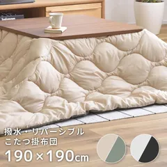 薄掛けこたつ布団 正方形 撥水　リバーシブル　ペット　毛　猫