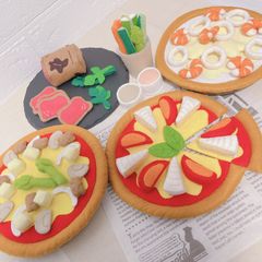 ピザ フェルトままごと ピザ屋さん ハンドメイド - メルカリ
