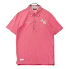 サイズ：M KAPPA GOLF カッパゴルフ  半袖ポロシャツ 刺繍 ボタンダウン  ピンク系 [240101441579] ゴルフウェア メンズ ストスト