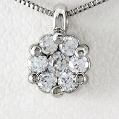 ☆0.50ct☆✨一粒ダイヤモンドプラチナ取り巻きネックレスペンダント 