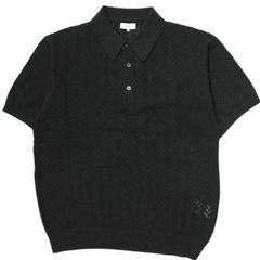 BEAMS ビームス 23SS 12ゲージメッシュポロシャツ 11-02-0035-156 S BLACK 半袖 ニット トップス g19962のサムネイル