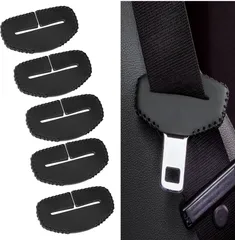 本革シートベルトバックルカバー（異音防止・傷防止・ドレスアップ） 5点