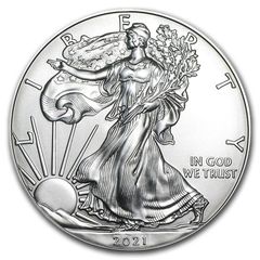 1枚 アメリカ イーグル、ウォーキングリバティ銀貨2021 Type1 1