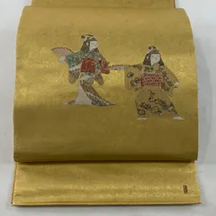 由水十久監修袋帯ながしま織物金色 楽器