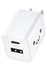 【迅速発送】エレコム Type-C 充電器 20W USB PD対応 2ポート USB-C USB-A 【iPhone 16 15 14 Android 等対応】 しろちゃん EC-AC22WF