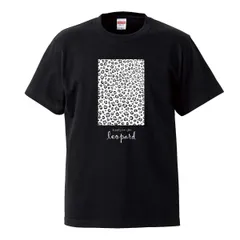 Tシャツ メンズ 半袖 黒 ブラック ヒョウ柄 豹柄 レオパード アニマル かわいい 可愛い 淡い おしゃれ グレー ウッドグリーン(WOOD GREEN)