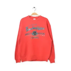 90S フルーツオブザルーム USA製 スウェット 肉厚生地 ヴィンテージ 赤 レッド トレーナー M FRUIT OF THE LOOM 古着 @CF0516