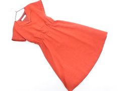 tocco closet トッコクローゼット フレンチスリーブ Aライン ワンピース size9AR/赤 ■◆ レディース