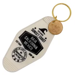 【USA】復刻 ビンテージ ホテル モーテル キーホルダー レトロ モーテル 雑貨 アメリカ 西海岸 かっこいい おしゃれ 雑貨 アメリカン雑貨 アメリカン カリフォルニア : USMO-042WH