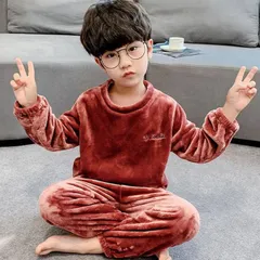 ルームウェア パジャマ キッズ 子ども 上下セット 部屋着 寝巻き 子供 肌着 厚手 防寒 ふわふわ もこもこ セットアップ あったか 男の子 女の子zhoushu01