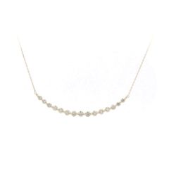 GSTV ライン ダイヤモンド ネックレス 1.00ct K18YG(18金 イエローゴールド) 質屋出品