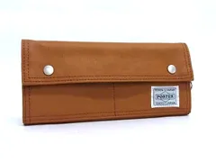■新品同様■ PORTER ポーター フリースタイル レザー 二つ折り 長財布 ウォレット 札入れ 小銭入れ カード入れ ブラウン系 BN5388