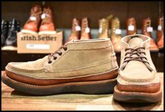 【7.5E 良品】RUSSELL MOCCASIN ラッセルモカシン チャッカ ダブルモカシン ララミースエード ビブラム2060シングル 短靴 ブーツ HOPESMORE【FF085】