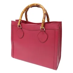 GUCCI グッチ ダイアナ バンブーハンドル トートバッグ 002・8260 / レザー ハンドバッグ イタリア製 ヴィンテージ レッド ラグジュアリーブランド カバン【レディース】