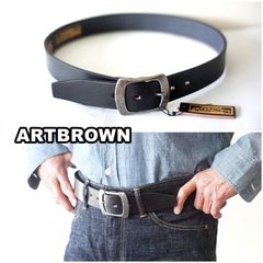ARTBROWN(アートブラウン)　レザーベルト　 NDB40014AB 本革 40mm幅 ギャリソンベルト 姫路レザーベルト