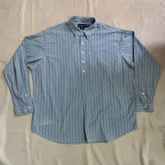 Polo by Ralph Lauren ポロ ラルフ ローレン AFTON Stripe Shirt ドビー織り ストライプ シャツ Shirt シャツ プルオーバー Light Blue White 水色 白  XXLサイズ No.I170