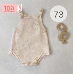 【2024秋新作】10%割引中♡ 秋 冬 韓国子供服 ベビー服 キッズ ノースリーブ ロンパース　ニット　ユニセックス　73cm