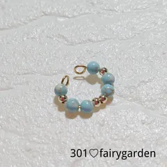 301♡Marbleターコイズ（2Color）イヤーカフ　アレルギー対応