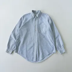 80s USA製　ブルックスブラザーズ　makers ストライプ　ボタンダウンシャツ　BrooksBrothers stripe BDshirt  16size T1806 A3