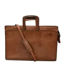 Schlesinger 銘品#530 本革フラップトップブリーフ レトロ美品 【公式