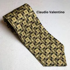 2:ネクタイ Claudio Valentino 9.5㎝ ネイビー A 203　●