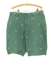 古着 90s Polo Ralph Lauren 犬 刺しゅう 総柄 チノ ショーツ ショート パンツ W35 古着