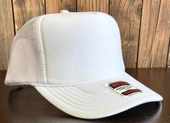 OTTO トラッカーメッシュキャップ　ソリッドバイザー　　HIGHクラウン深め　ホワイト　39-165