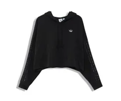 アディダスオリジナルス adidas Originals クロップド パーカー フーディ レディース WOMEN CROPPED HOODIE GC6792 BLACK
