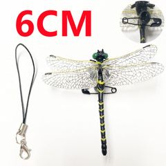 6cm級  1匹★安全なピン付き オニヤンマ トンボ 昆虫 動物 蜻蛉 家 スズメバチの天敵 虫除け 家 おもちゃ 動物模型 リアル PVC インテリア 置物 塗装済 完成品  無臭無毒、環境にも優しい ベランダの衣類を保護することができる