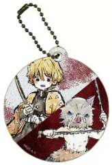 【中古】キーホルダー・マスコット(キャラクター) 我妻善逸＆嘴平伊之助 「鬼滅の刃 キャラレザーチャーム 01.グラフアートデザイン」