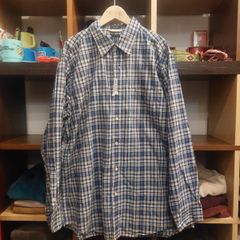 ギャップ 長袖 シャツ 青 チェック柄 L gap 長袖シャツ オーバーサイズ ビッグシルエット 06C2506