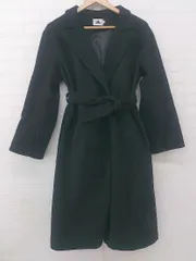 ■ ◎ ABITOKYO アビトーキョー バックスリット ダブルボタン 長袖 チェスターコート サイズM ブラック レディース P  【1308040007812】