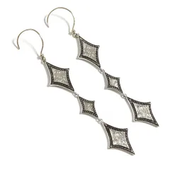 【希少】アガット　レディース　フック　ドロップ　ピアス　K10　シルバー　コンビ