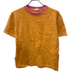半袖 無地Tシャツ S オレンジ系 プルオーバー アメリカ製 90's 90年代 リンガーTシャツ カットソー 古着卸 アメリカ仕入 a706-5885