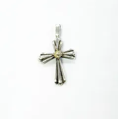 アリゾナフリーダム ARIZONA FREEDOM K18 SILVER T-4a クロス トップ ペンダント ネックレス 小太陽神 シルバー 【ブランド古着ベクトル】【中古】☆AA★▲250503