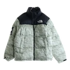 SUPREME (シュプリーム) 19AW THE NORTH FACE Paper Print Nuptse Jacket ザノースフェイス ペーパープリント ヌプシ ダウンジャケット グレー/ブラック NF0A3SDD