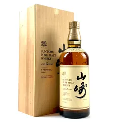 サントリーウイスキー山崎12年750ml 木箱 - 酒